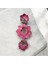 Luxury Dekoratif Polyester Üçlü Lotus Mumluk Pembe Gold Eskitme 1 Adet 4