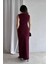 Askılı Drape Detay Maxi Boy Abiye Elbise 5
