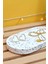 Luxury Beyaz Oval Pembe Organizer Tabak | Banyo Organizeri | Ofis Organizer Tepsi 1 Adet 1