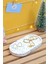 Luxury Beyaz Oval Pembe Organizer Tabak | Banyo Organizeri | Ofis Organizer Tepsi 1 Adet 2