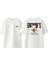 Snoopy Peanuts Tasarım Sırt Baskılı Pamuk Beyaz Oversize T-Shirt 1