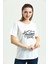 Yazı Baskılı Beyaz T-Shirt 1