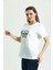 Yazı Baskılı Beyaz T-Shirt 2