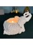 Luxury Gold Dekoratif Şans Fili Tealight Mumluk (13.5x8.5 Cm) 1 Adet 3
