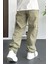 Erkek Kargo Cepli Paçası Ayarlanabilir Baggy Pantolon Yeşil EDW355 5