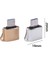 Adet Type-C - USB 2.0 Erkek Adaptör Otg Alüminyum Alaşım (Gümüş) (Yurt Dışından) 5