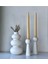 Luxury Beyaz Bubble Vazo & Bubble 2’li Mumluk Set 1 Adet 1