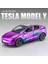 Yeni 1:24 Teslas Model Y Model 3 Şarj Yığını ile Alaşım Araba Döküm Oyuncak Araba Modeli Ses ve Işık Çocuk Koleksiyon Hediye (Yurt Dışından) 1