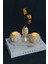 Luxury Dekoratif Tealight Lotus Çiçeği Beton Mumluk Sunum Tepsisi Mini Vazo Özel Tasarım 4'lü Aksesuar Seti 1 Adet 2