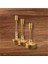 Luxury Üçlü Metal Mumluk Gold Boyalı 1 Adet 2