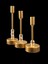 Luxury Üçlü Metal Mumluk Gold Boyalı 1 Adet 3