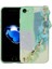iPhone 7 Kılıf Simli Desenli El Askılı Tutacaklı Klcr Elsa Silikon Kapak-Yeşil 1
