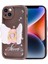 Apple iPhone 14 Kılıf Kamera Korumalı Figür Tasarımlı Klcr Kapya Kapak-Pembe Koyu 2
