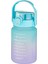 Rom 1000 ml Pipetli/pipetsiz Kullanım Çift Renk Softtouch Motivasyon Matarası Sticker Hediyeli Ro 1
