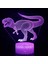 Dinozor 3D Dokunmatik Masa Masa Lambası Üç Desen 7 Renk Akrilik Düz ve Abs Çatlak Tabanlı ve USB Kablolu Optik Illüzyon Işıkları (Yurt Dışından) 3