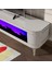 Heatwave Beyaz Tv Ünitesi - 180 cm - Şömineli - Bluetooth Ses Sistemli & Kumandalı - LED Işıklı 2