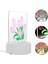 Çocuklar Gece Işıkları Lale Çiçekler Gece Işıkları Dıy Akrilik Masa Lambası 3D Illüzyon Işık Işık Dokunmatik Optik Illüzyon LED Komodin Uyuyan Masa Lambası LED (Yurt Dışından) 3