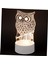 3 Adet 3D Bebek Için 3D Çocuk Odası Için Pille Çalışan LED Modelleme Işığı Baykuş Dekoru 3D Illüzyon Lambası 3D LED Lamba (Yurt Dışından) 1