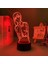 3D LED Anime Chainsaw Man Makima Için Yatak Odası Dekoru Çocuklar Doğum Günü Hediyesi Manga Chainsaw Man LED Işık Başucu (Yurt Dışından) 2
