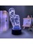 3D LED Anime Chainsaw Man Makima Için Yatak Odası Dekoru Çocuklar Doğum Günü Hediyesi Manga Chainsaw Man LED Işık Başucu (Yurt Dışından) 4