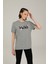 WM DROP V FLORAL BF-B GRI Kadın Kısa Kol T-Shirt 5