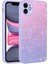 iPhone 11 Uyumlu Renk Geçişli Mermer Desenli Sert Silikon Klcr Granit Kapak-No3 1