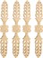 Adet Ahşap Oymalı Çıkartma Içi Boş Çizgili Çiçek Köşe 24.5cmx3.5cm (Yurt Dışından) 1