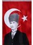 Atatürk Poster Bayrağı - 50X75 cm (Raşel Kumaş) 1