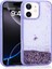 iPhone 11 Uyumlu Kılıf Sıvılı Simli Şeffaf Arka Yüzey Klcr Keto Silikon Kapak-Mor 1