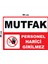 Metal Mutfak Personel Harici Girilmez 20CM x 30CM A4 Büyüklüğünde Uyarı Levhası Yönlendirme Tabelası 1