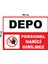 Metal Depo Personel Harici Girilmez 15CM x 20CM Uyarı Levhası Yönlendirme Tabelası 1
