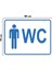 Metal Erkek Wc 15CM x 20CM Uyarı Levhası Yönlendirme Tabelası 1