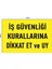 Metal Iş Güvenliği Kurallarına Dikkat Et ve Uy 30 cm x 40 cm A3 Büyüklüğünde Uyarı Levhası Yönlendir 1