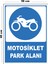Metal Motosiklet Park Alanı 30CM x 40CM A3 Büyüklüğünde Uyarı Levhası Yönlendirme Tabelası 1