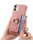 IPhone 12 Mini Kart Yuvaları Premium Dokulu Deri Halka Standı (Yurt Dışından) 2