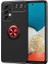 Galaxy A73 Kılıf Klcr Ravel Silikon Kapak-Siyah-Kırmızı 1
