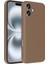 iPhone 16 Kılıf Kamera Korumalı Kartlık Hazneli Klcr Vitra Kapak - Kahverengi 2