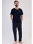 Erkek Kısa Kol Lacivert Pijama Takım C0T3N1O804 1