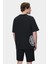 Ignıso Siyah Bisiklet Yaka Baskılı Oversize Erkek Tshirt 3