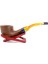 Bent Billiard Briar (Gül Kökü) 9 mm Filtreli El Yapımı Pipo - 2435 1