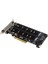 Pcı-Ex8 Çift Diskli Nvme M.2 Mkey Pcı-E Bölünmüş Kart (Yarım Yükseklikteki Kart) (Yurt Dışından) 1