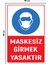 Metal Maskesiz Girmek Yasaktır 30 cm x 40 cm A3 Büyüklüğünde Uyarı Levhası Yönlendirme Tabelası 1