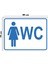 Metal Kadın Wc 15CM x 20CM Uyarı Levhası Yönlendirme Tabelası 1