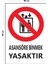Metal Asansöre Binmek Yasaktır 30 cm x 40 cm A3 Büyüklüğünde Uyarı Levhası Yönlendirme Tabelası 1