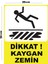 Metal Dikkat Kaygan Zemin - 3 20CM x 30CM A4 Büyüklüğünde Uyarı Levhası Yönlendirme Tabelası 1