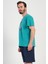 Erkek Büyük Beden Kısa Kol Yeşil Şortlu Pijama Takım C9T7N1O904 3