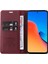 Xiaomi Redmi 12 4g/5g(Global)Deri Kılıf Cüzdan Telefon Kapağı-Şarap Kırmızısı Için (Yurt Dışından) 2