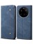 Xiaomi 15 Ultra Kılıf Kot Kumaş Dokusu Çizilmez Deri Standlı Telefon Kapağı-Mavi Için (Yurt Dışından) 1