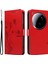 Xiaomi 15 Ultra Pu Deri Kılıf Çiçek Desenli Cüzdan Standlı Telefon Kapağı-Kırmızı (Yurt Dışından) 1