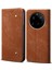 Xiaomi 15 Ultra Kılıf Kot Kumaş Doku Çizilmez Deri Standlı Telefon Kapağı-Kahve Için (Yurt Dışından) 1